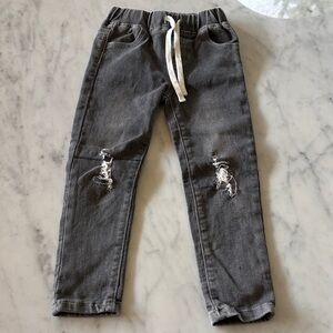 Little Bipsy Charcoal Distressed Kids Jeans
